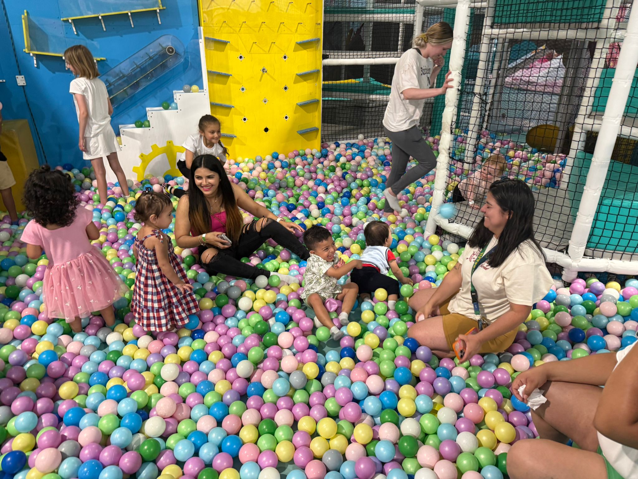 Kids playing in the ball pit at Hyper Kidz Katy indoor playground
